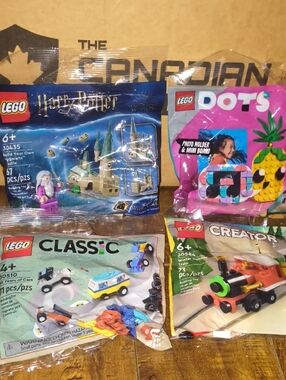 Brand New LEGO Polybag Set Bundle - Harry Potter, Winter Train, Cars & DOTS - 4